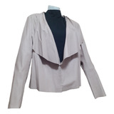 Chaqueta Zara - Efecto Piel - Draper - Frontal Abierta - Rosa