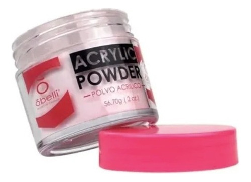 Ôbelli Polvo Acrílico De Color Para Uñas, Frasco 2 Oz Color Rosa