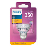 Lâmpada Led Dicróica Gu10 Bivolt 4,2w 2700k 350lm Philips Ph