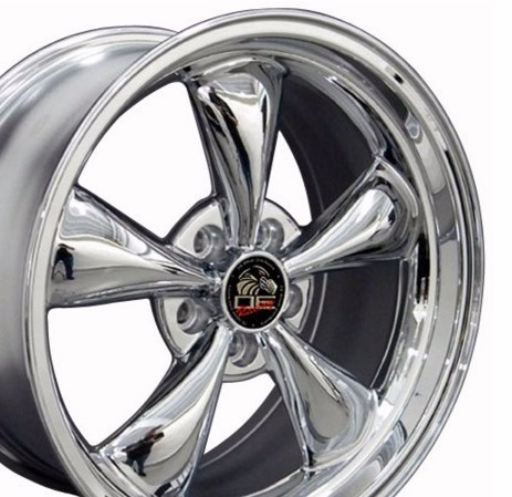 Juego De 4 Rines Bullit Cromados 18x9 Para Mustang 1994 2004