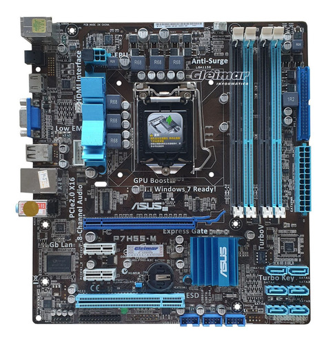 Placa Mãe Socket Lga1156 Asus P7h55-m C/nfe