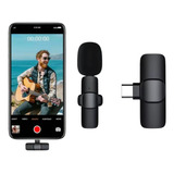 Microfone De Lapela Sem Fio Tipo C P/samsung Motorola Xiaomi