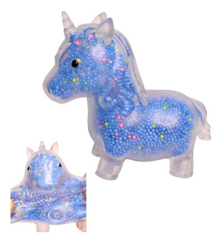 Squishy Juguete Anti Estrés Unicornio Pepas De Colores