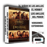 Saga El Señor De Los Anillos+el Hobbit+anillos Del Poder Usb