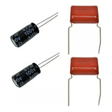 8 Capacitor Corneta 47x100 + 4 Capacitor Sup Tweeter 2m2x250