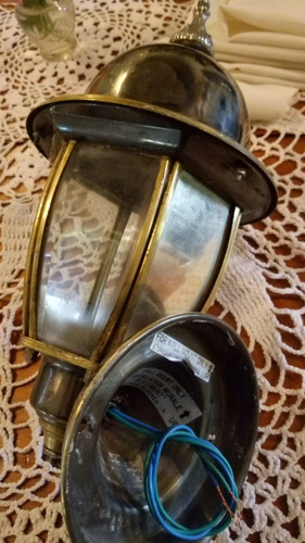 Farol Retro Exterior Est. Europeo Con Vidrios Biselados