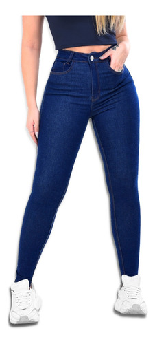 Calça Skinny Jeans Feminina Muita Lycra  Elastano Com Bolsos