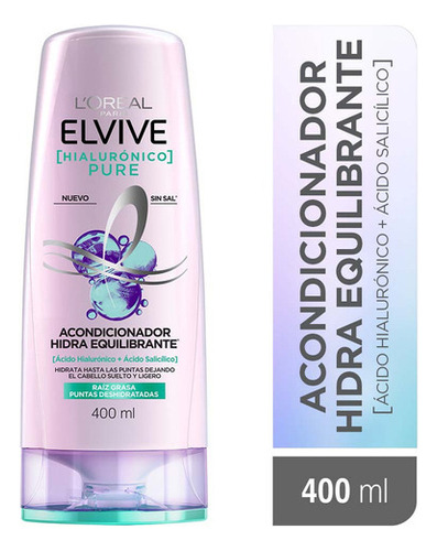 Elvive L´oréal Paris Acondicionador Hialuronico Pure 400 Ml