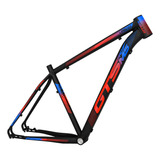 Quadro De Bicicleta Aro 29 Em Alumínio Gts Pro M5 Urban Cor Preto/vermelho/azul Tamanho Del Quadro 17