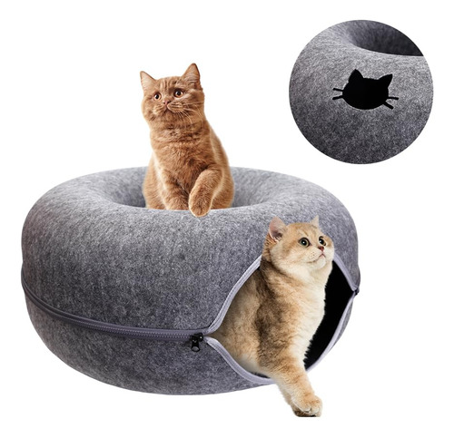 Youtik Cama Tipo Tunel Para Gatos Con Ventana, Resistente A