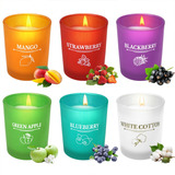 6 Velas Aromáticas De Frutas De Soja Para Aromaterapia 4.6oz