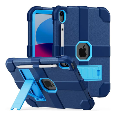 Funda Compatible Con iPad 11 A16 2025 \u002F iPad 10 2022 10,9 Case De Uso Rudo Soporte Stand Esquinas Reforzadas Echa En 3 Piezas (azul) | MercadoLibre