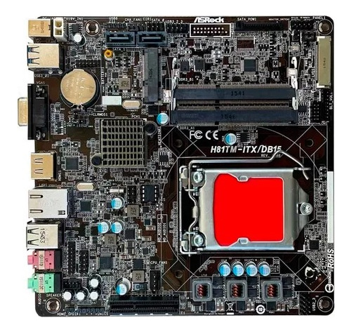 Placa Mãe Itx Mini Pc  Asrock 1150 Intel H81 Ddr3 Vga Hdmi