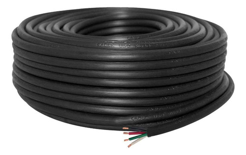 Cable Uso Rudo St 4x14 Negro 100% Cobre 600v Nom 30m Cdc