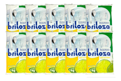 Jabon Polvo Briloza 1kg-10pzs