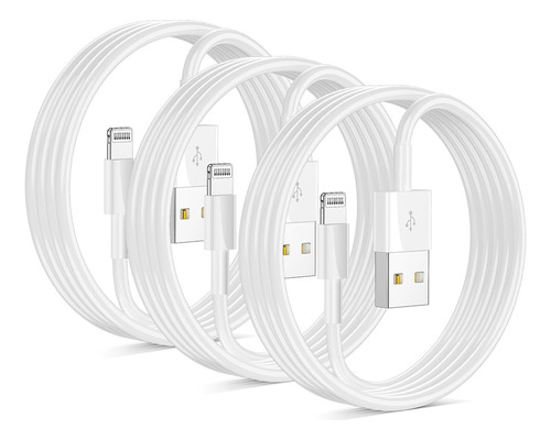 [certificado Mfi De Apple] Paquete De 3 Cables Usb A Lightni