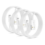 [certificado Mfi De Apple] Paquete De 3 Cables Usb A Lightni
