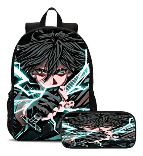 Kit Mochila E Estojo Sasuke De Costas Anime Infantil Ninja