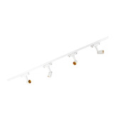 Trilho Eletrificado Branco 4m + 8 Spots E27 Comun Led