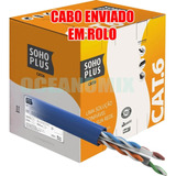 Cabo Rj45 Azul Utp Rj45 Cat6 Furukawa Sohoplus Rolo 100mt