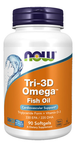 Tri-3d Omega Now Foods 330epa/220dha 90softgls Importado