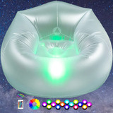 Ccinnoe Silla Inflable Iluminada Con Luces Led, Silla De Ca.