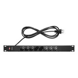 Intelbras Epr 208+ Protetor Eletrônico Com 8 Tomadas Para Rack Epr 208+ Preto 110v/220v