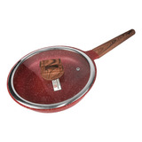 Frigideira Antiaderente Ceramica Mgc 24cm Vermelha Mármore