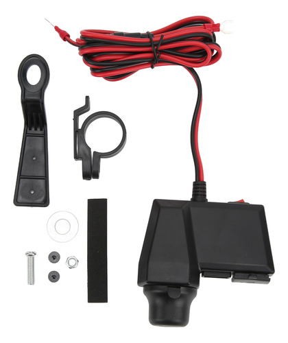 Cargador De Teléfono Para Motocicleta, Adaptador Usb Dual Mu