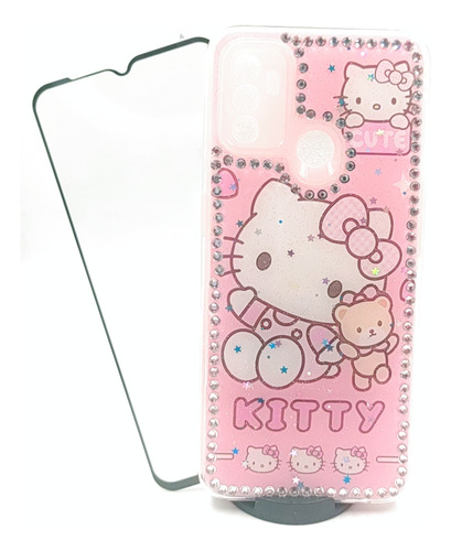 Case Hello Kitty + Mica Cristal Para Oppo A53