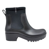 Botitas Lluvia Mujer Moda Bota Goma Botineta Impermeable