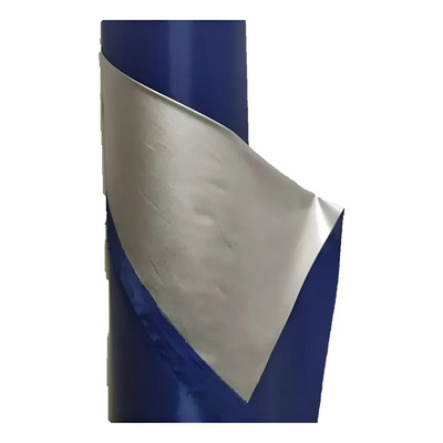 Tela Poliéster Silver Pvc Impermeable 25 Metros Azul Liso