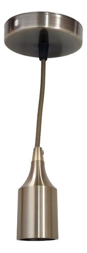 Pendente Tubo Cilindro 10cm Alumínio Bronze Antigo