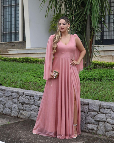 Vestido Feminino De Festa Longo Para Madrinha Casamento