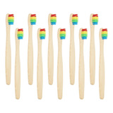 Sevenhead 10 Cepillos De Dientes De Bambu Para Ninos, Cerdas