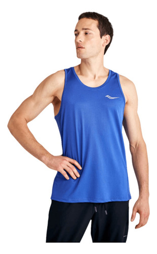 Musculosa Hombre Saucony Stopwatch French Blue