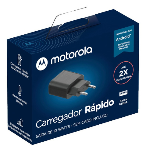 Carregador De Parede Motorola Rápido10w - Sem Cabo