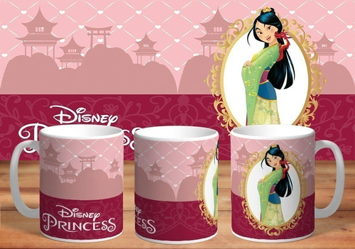 Taza - Tazón De Ceramica Sublimada Princesas: Mulan