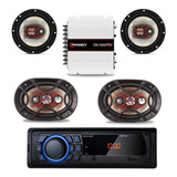 Kit Falante 6 E 6x9 Pol 240w + Mp3 Player + Modulo Ts400x4