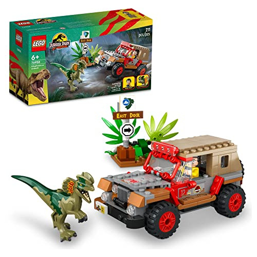 Juego Para Construir Lego Jurassic Park Dilophosaurus Ambush