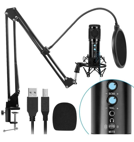 Micrófono Condensador + Kit Con Brazo Ajustable 