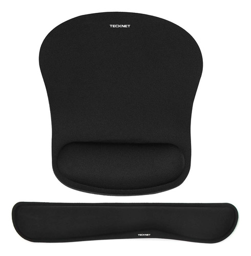 Tapete Mouse Pad Ergonomico Con Soporte Muñeca Color Negro