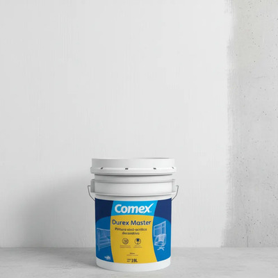 Cubeta Pintura Vinil Acrílica Comex Blanco Interior Exterior Mate 19 L DUREX | Meses sin interés