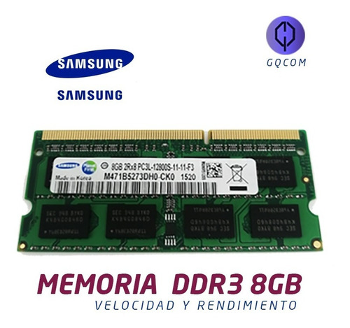 Memoria 8gb Ddr3l Pc3l 12800s Para Portátil 