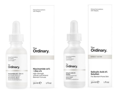 The Ordinary Kit Niacinamida 10% + Ácido Salicílico 2%