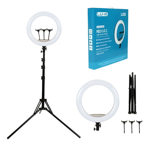 Aro Luz Led Profesional Ljj-45 45cm + Trípode 2.1m + Control