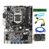 Placa Base Minera B75 Btc Lga1155 8 Gpu Pcie Usb Ddr3 4 Gb 1