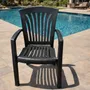 Silla Plastica Reforzada Jardin Exterior Mascardi Kansas Ct Color Negro | Mismo precio en cuotas