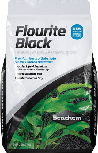 Sustrato Pecera Seachem Flourite Black Acuario Plantado 3.5k