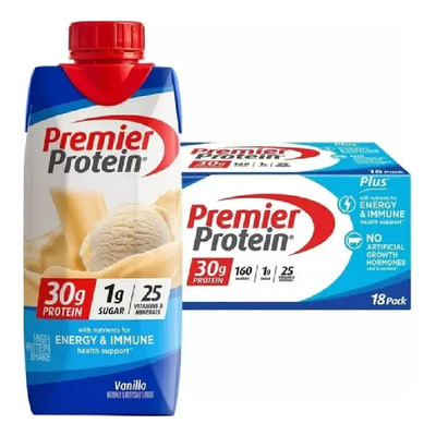 Malteada Con Proteína Premier Protein 18 Envases De 325 Ml Sabor Vainilla | Envío gratis